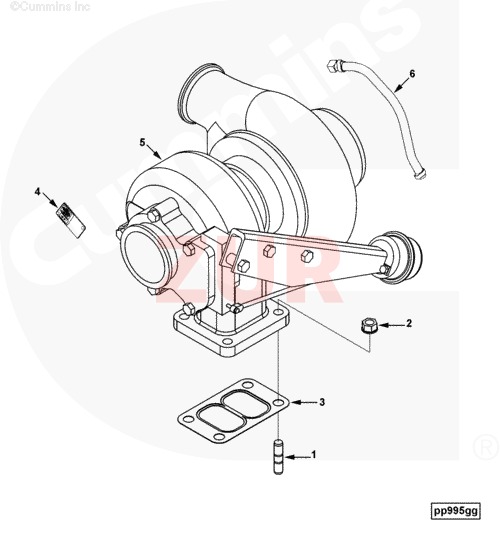 Турбокомпрессор HOLSET HX40W ISLe Е-4 (АНАЛОГ) (C) (4955563/4042028)